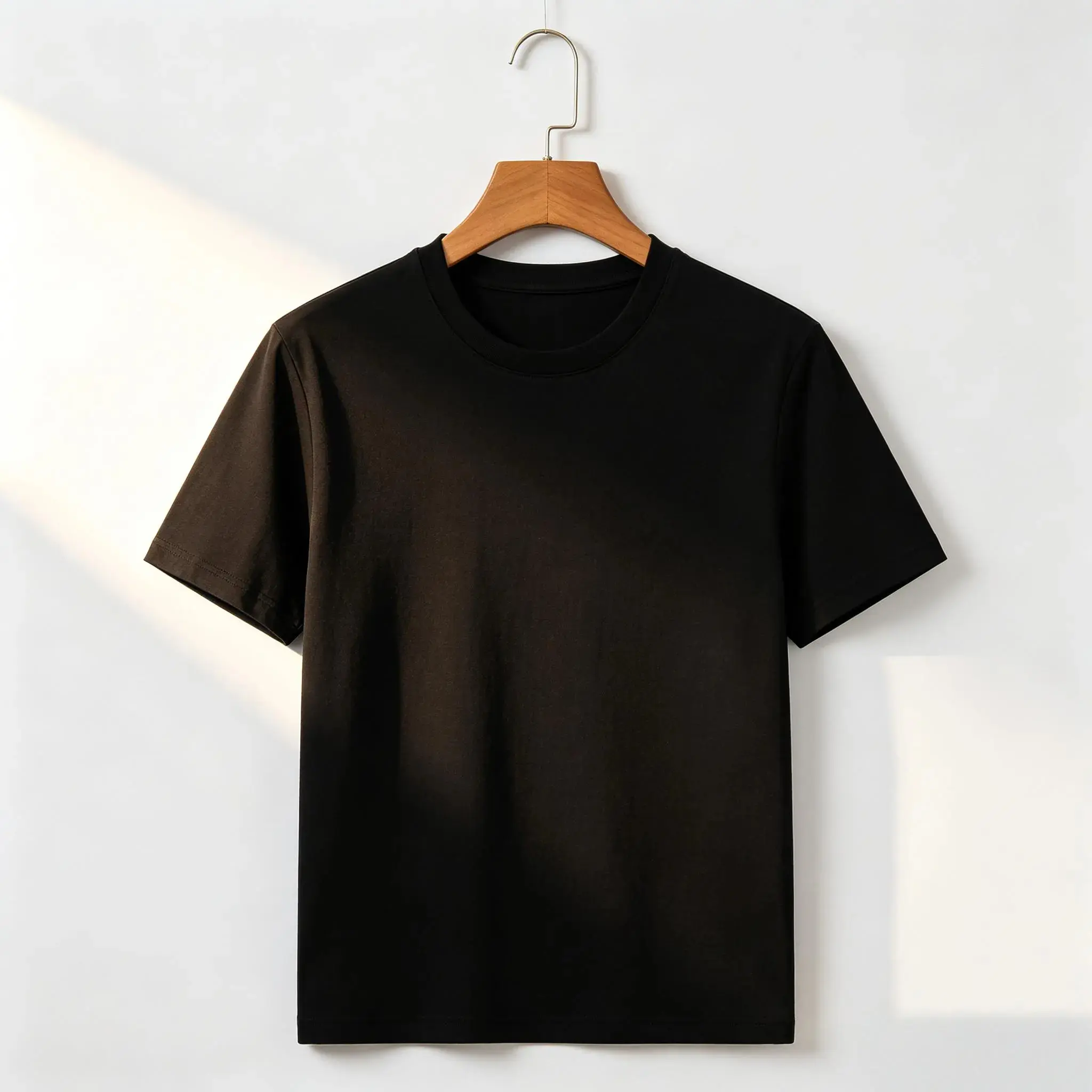 Men's Casual Solid Fabric Short Sleeve T-Shirt - Classic Round Neck Top, Sporty Chic Tops for Hiking, Everyday Use - Athlete Life, Fitness for Everyone Sports Outdoor Wear