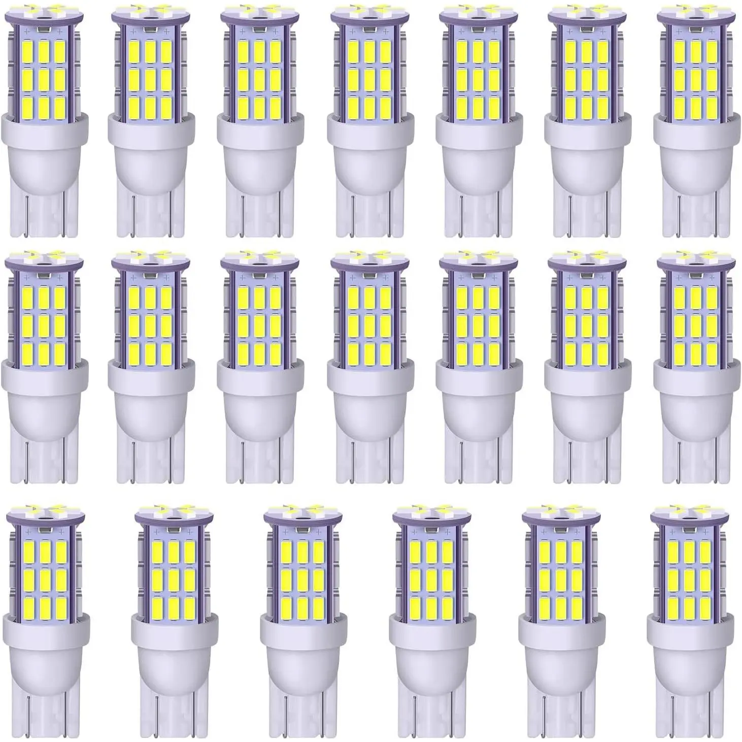 T10 921 194 168 LED Bulbs Cool White 20-Packs, Super Bright 3014 42-SMD LED Replacement 12 Volt RV Camper Trailer Boat Trunk Interior Dome Map License Lights, Backup Reverse Lights