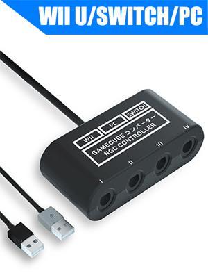 Adapter for Nintendo Switch Gamecube Controller Adapter and Wii U and PC, Super Smash Bros Retro Gamecube Controller Adapter Support Turbo and Vibration Features with 180cm USB Cable Adapter for Nintendo Switch Gamecube Controller Adapter and Wii U and PC, Super Smash Bros Retro Gamecube Controller Adapter Support Turbo and Vibration Features with 180cm USB Cable