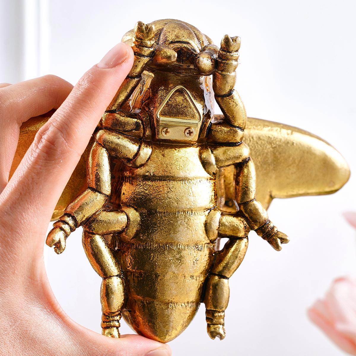 Creative Resin Bee Design Wall Mounted Decor, 1 Count Creative Bee Design Wall Decor, Wall Hanging Decor for Home Living Room Bedroom, Interior Wall Decor