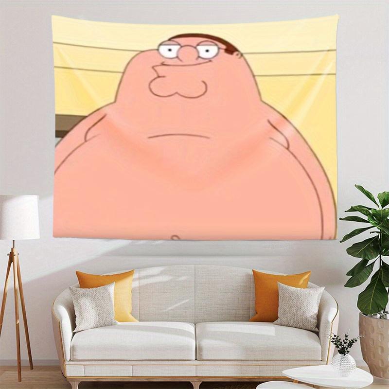 Tapestry  1pc Peter Griffin Cartoon Character Tapestry, Polyester Aesthetic Wall Hanging, Suitable for School Dormitory, Living Room, Bedroom, Party Background Decoration, Home Aesthetic Decoration Tapestry, Indoor and Outdoor Background De