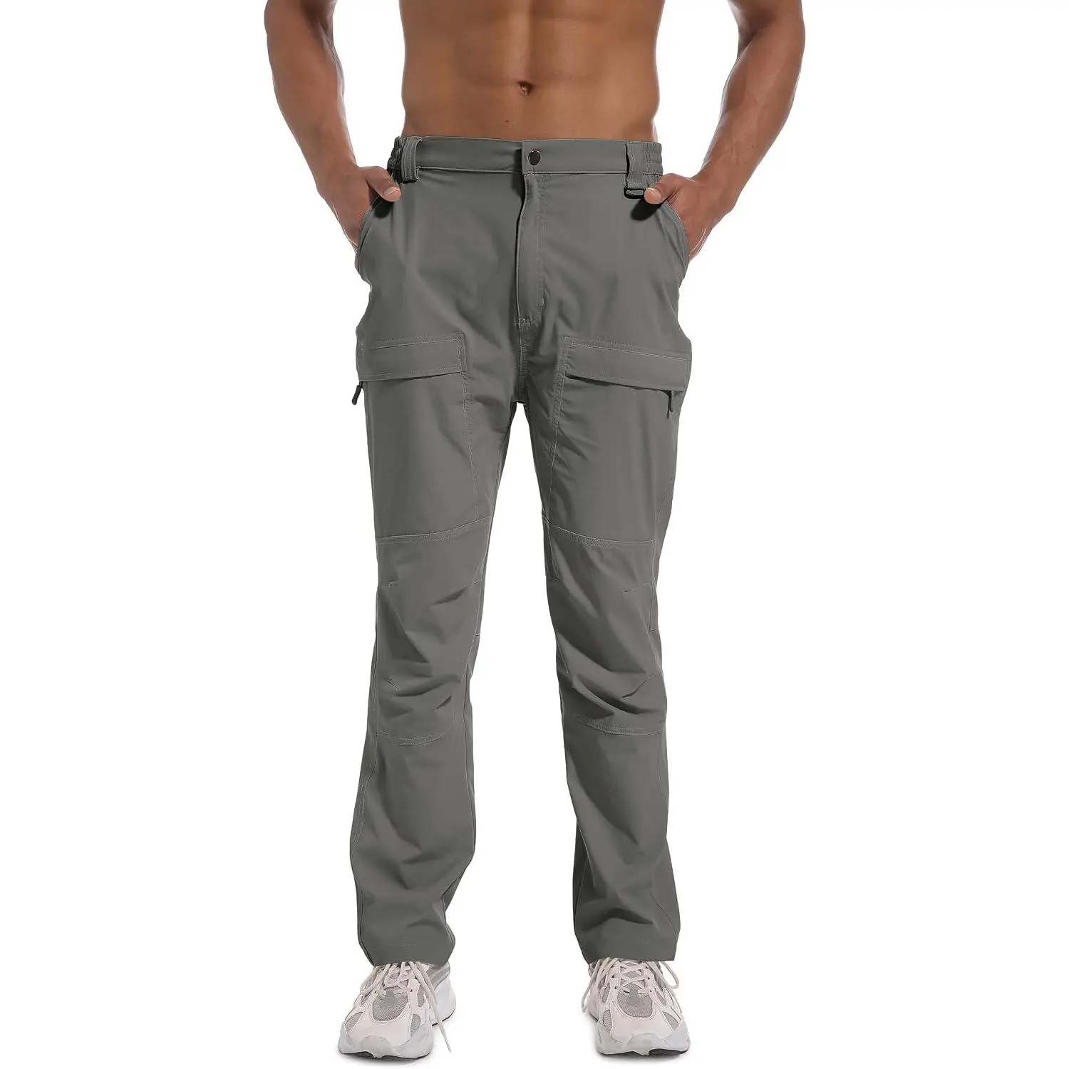 Mens Lightweight Waterproof Hiking Pants Quick-Dry Tactical Cargo Pants with Multi-Pockets for Outdoor Fishing Work