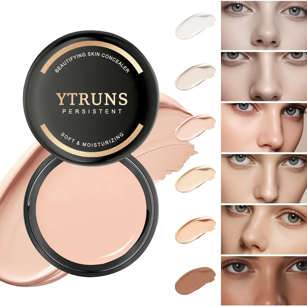 6 Colors Concealer Cream Palette, Full Coverage Waterproof Face Corrector, Makeup Foundation Cream for Dark Circles, Tattoos, Acne Marks and Facial Imperfections, Blendable Contour Concealer for Daily Beauty Makeup