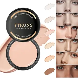 6 Colors Concealer Cream Palette, Full Coverage Waterproof Face Corrector, Makeup Foundation Cream for Dark Circles, Tattoos, Acne Marks and Facial Imperfections, Blendable Contour Concealer for Daily Beauty Makeup