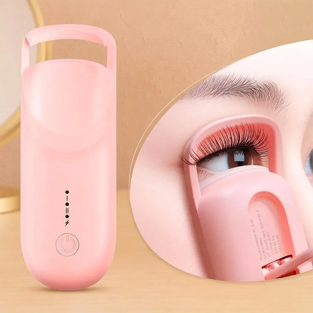 Heated Eyelash Curler, 2-Level Smart Temp Lash Lifter, Type-C Rechargeable, 10s Fast Heat, 24h Long-Lasting Natural Curl, Portable Travel Size