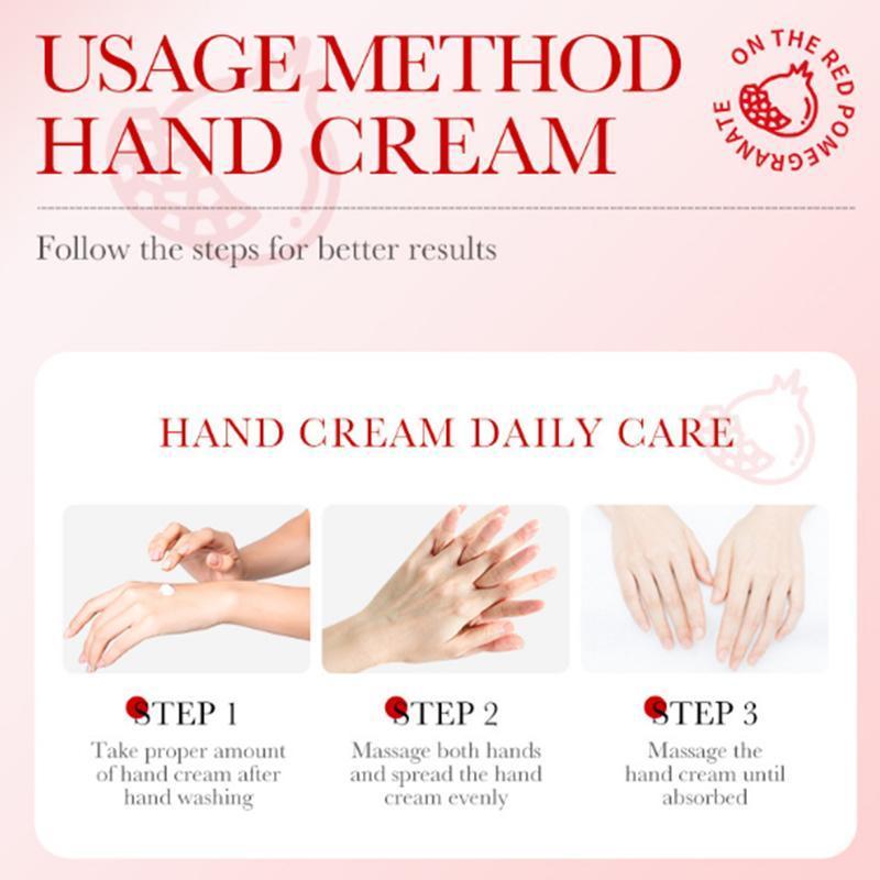 Lasting Moisturizing Bone Collagen Hand Cream Long Term Nourishing Pomegranate Hand Cream Korean Skin Care Handcare Products Hydrate Moisturizer