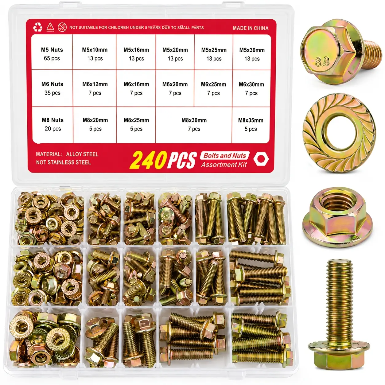 240-piece flange bolt set