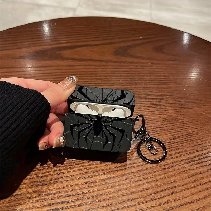 Spider Pattern Square Earbud Case Shockproof Protective Cover Compatible with Wireless Earbuds 1/2/3/4 Pro Pro 2