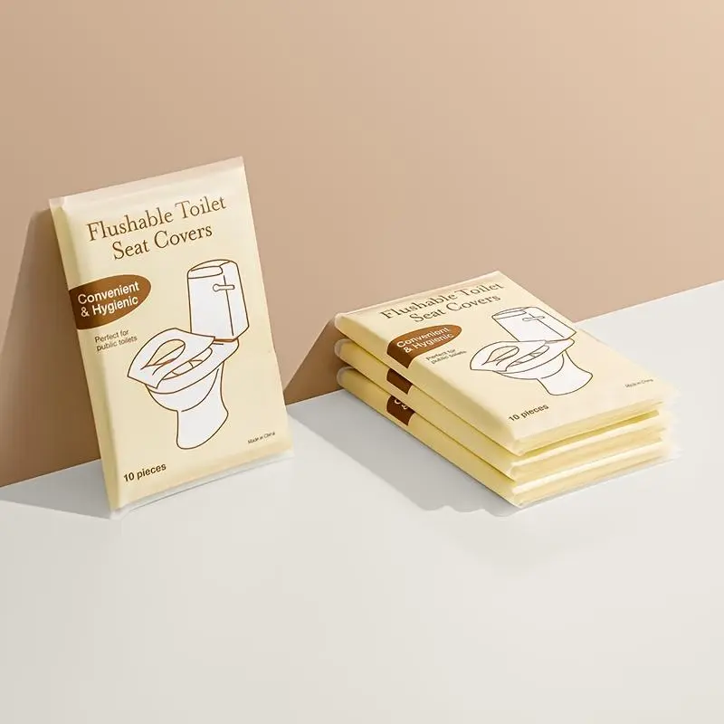 40 Disposable Toilet Pads, Washable Paper Toilet Seat Covers, Adult Toilet Training Diapers, Public Restroom Travel Accessories, Individually Packaged, Suitable for Airplanes, Camping, and Outdoor Travel