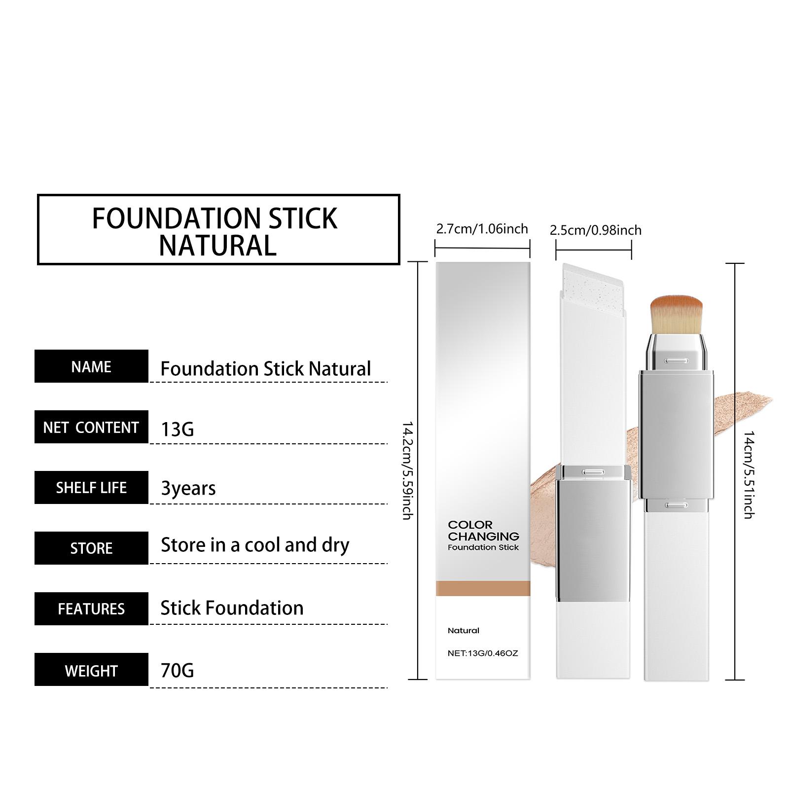 AMZ This Two-In-One Color-Changing Foundation Stick Features A Natural Color, A Light Texture, A Matte Finish, And A Clear And Transparent Finish. It Is Suitable For Daily Makeup Use