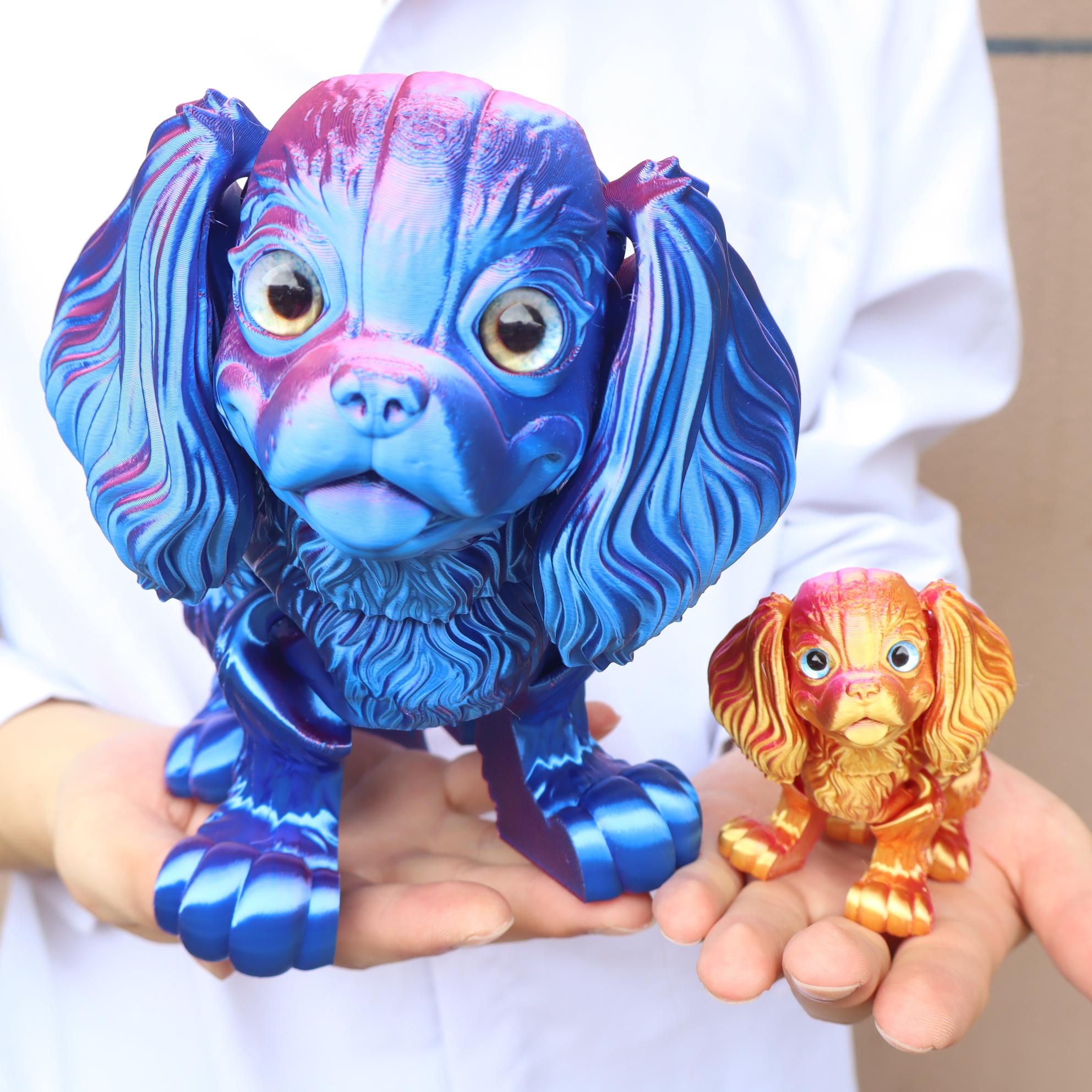 3D Printed Poodle Dog Figurine, Large & Small Sizes Available Decorative Fidget Figurine, Durable Plastic Material, Perfect Gift for Any Occasion, Articulated Fidget Figurines, Doll Figurines, Collectible Figurines