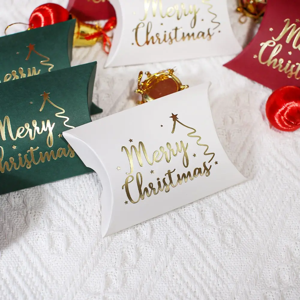 Christmas Gold Foil Tree Merny Christmas Gift Box, Festive Holiday Decoration, Perfect Present for Christmas Season