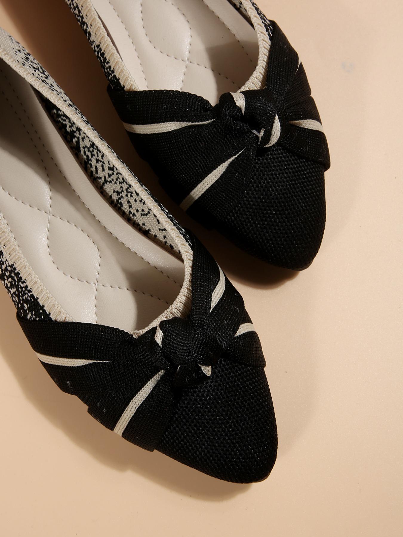 Women's Breathable Slip-On Butterfly Knot Pointed Toe Soft Sole Flats, Casual Fashion Shoes Size 36-43, All Seasons Comfortable Wear