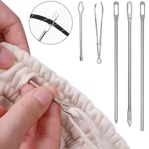 5pcs Drawstring Threader Tool Set - Loop Turner Sewing Tool for Easy Hoodie, Jacket, and Pants Threading, Bodkin Sewing Tool for Drawstrings and Cords, Sewing Accessories and Supplies