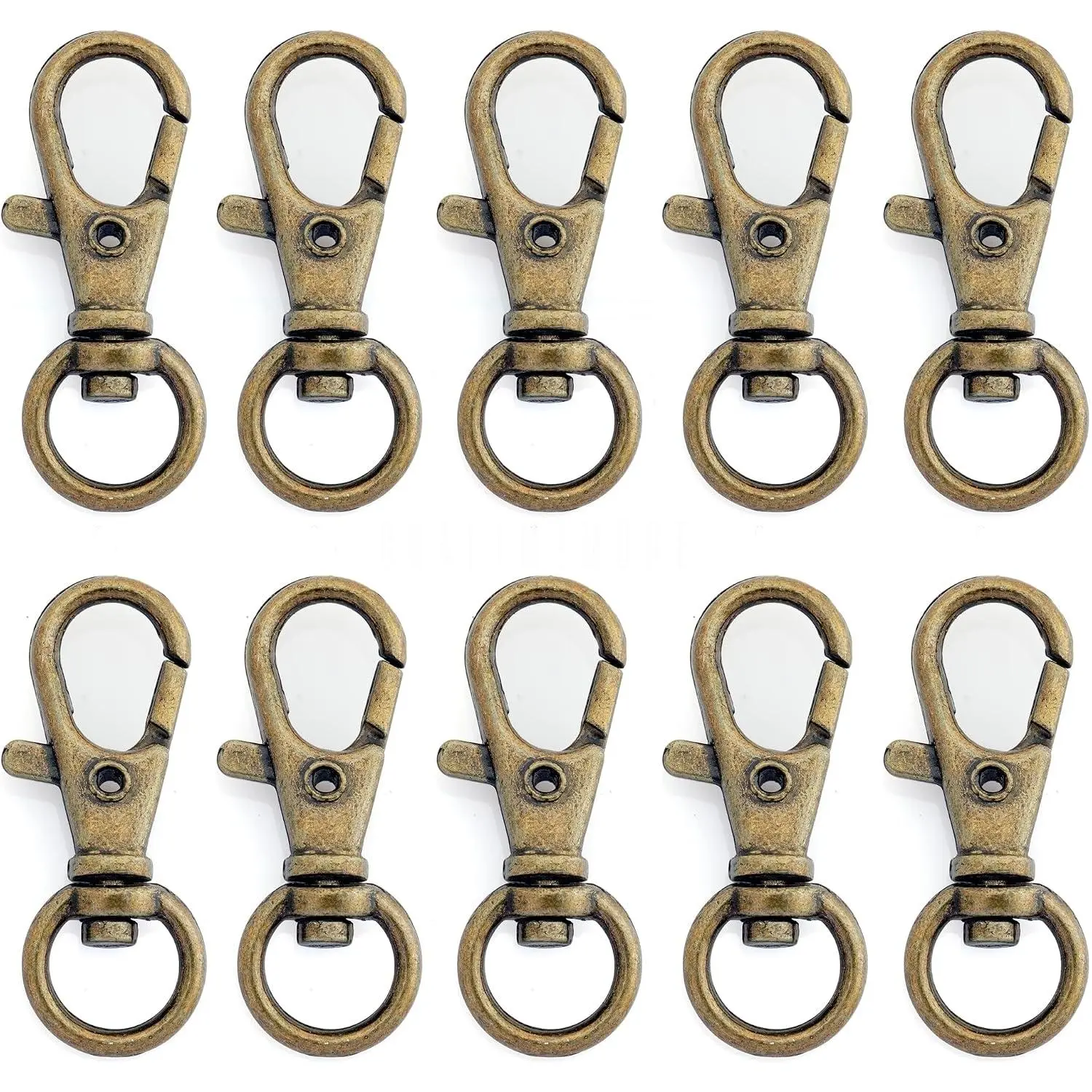 50 count Swivel Clasps Lanyard Clips Snap Hook Metal Lobster Claw Clasp PLTN ()