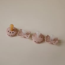 Baby's First Pacifier​ Set| Floral Heart 4-Pack| Made in Denmark| BPA-Free (Blush, 0-6 Months)