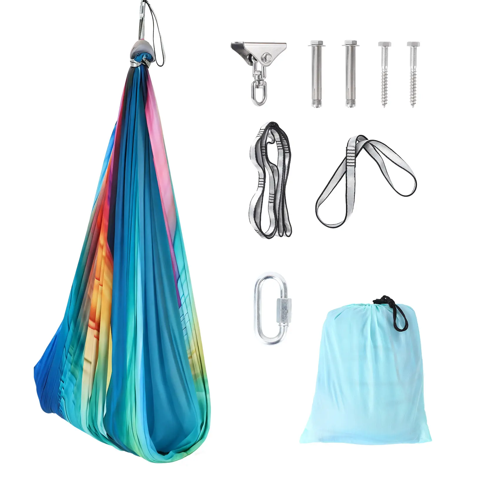 Kids Dual-Layer Sensory Swing Chair Only, Deep Pressure Calming Therapy Hammock, 360° Swivel, Indoor and Outdoor Use, Holds Up to 300 LBS, Great for Autism, ADHD and Sensory Processing, Dimensions 1.5*1.4M