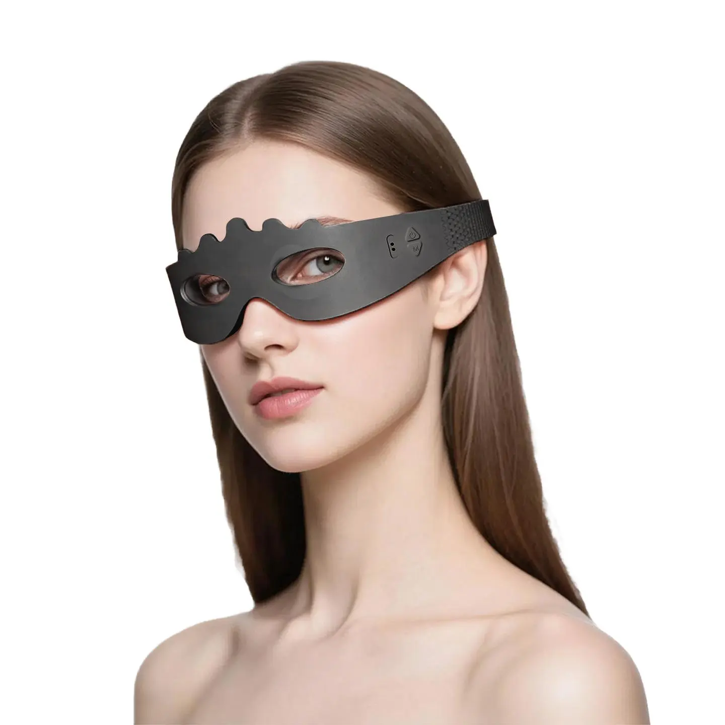 Red Light Therapy Eye Mask, 28 LEDs 7-Color Light & Vibration Massage, Silicone Skin-Friendly Portable Wireless Timer Auto-Off, Eye Massager Skin Beauty Device, Gifts for Women