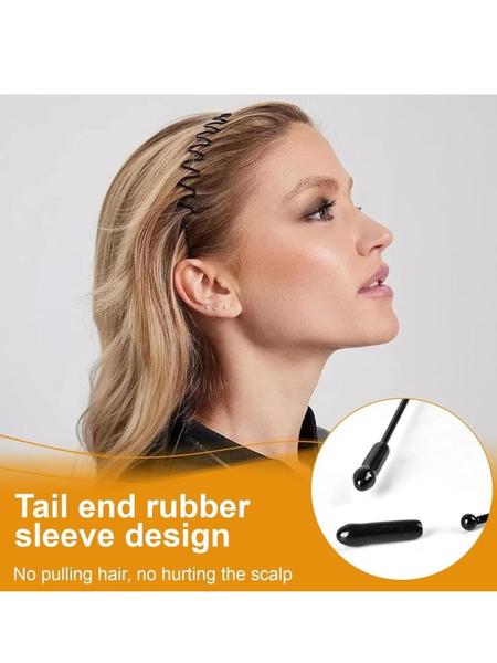 Metal Wave Hairbands, Unisex Sporty Design, Non-Slip Invisible Wear, Suitable for Daily Use & Outdoor Activities, Comfortable & Durable