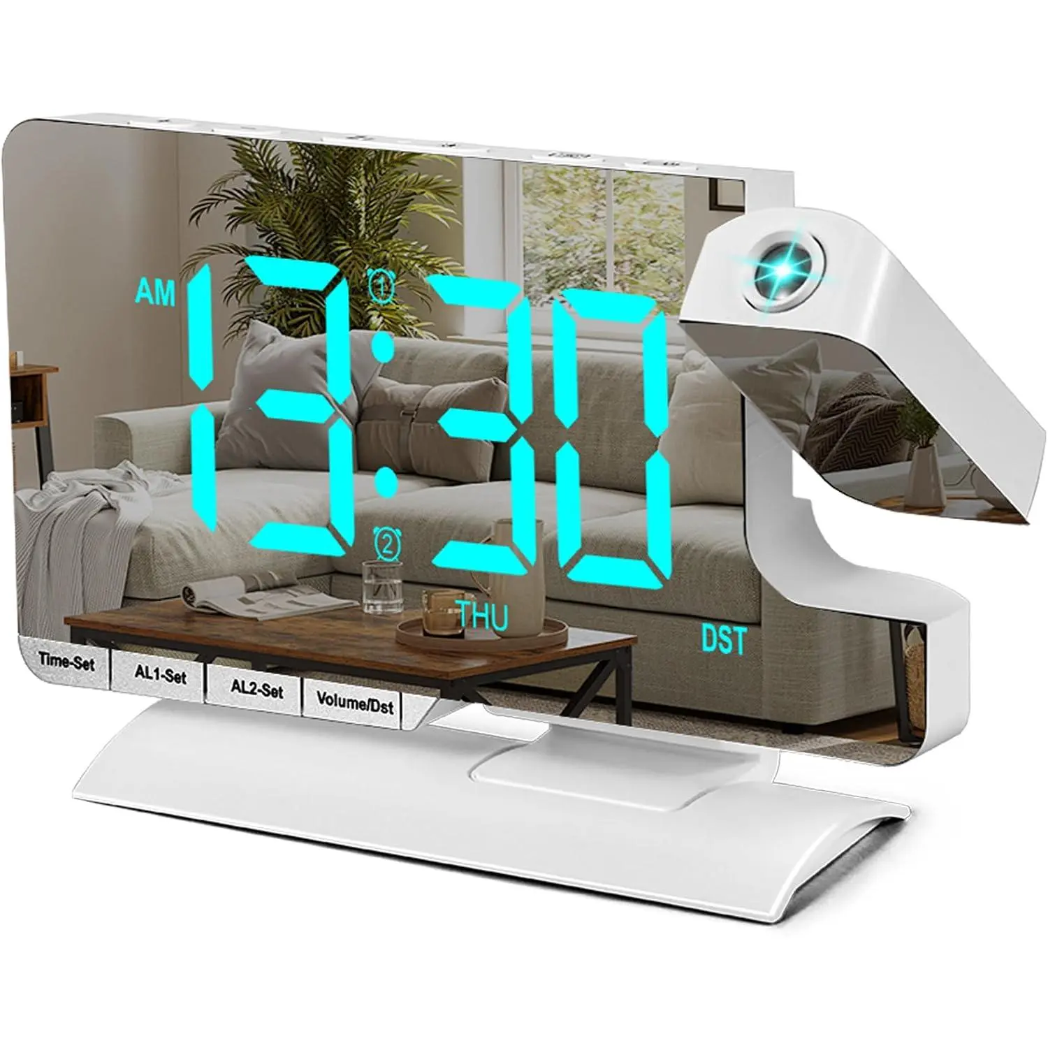 Projection Clock with 180° Rotatable Projector,Alarm Clocks