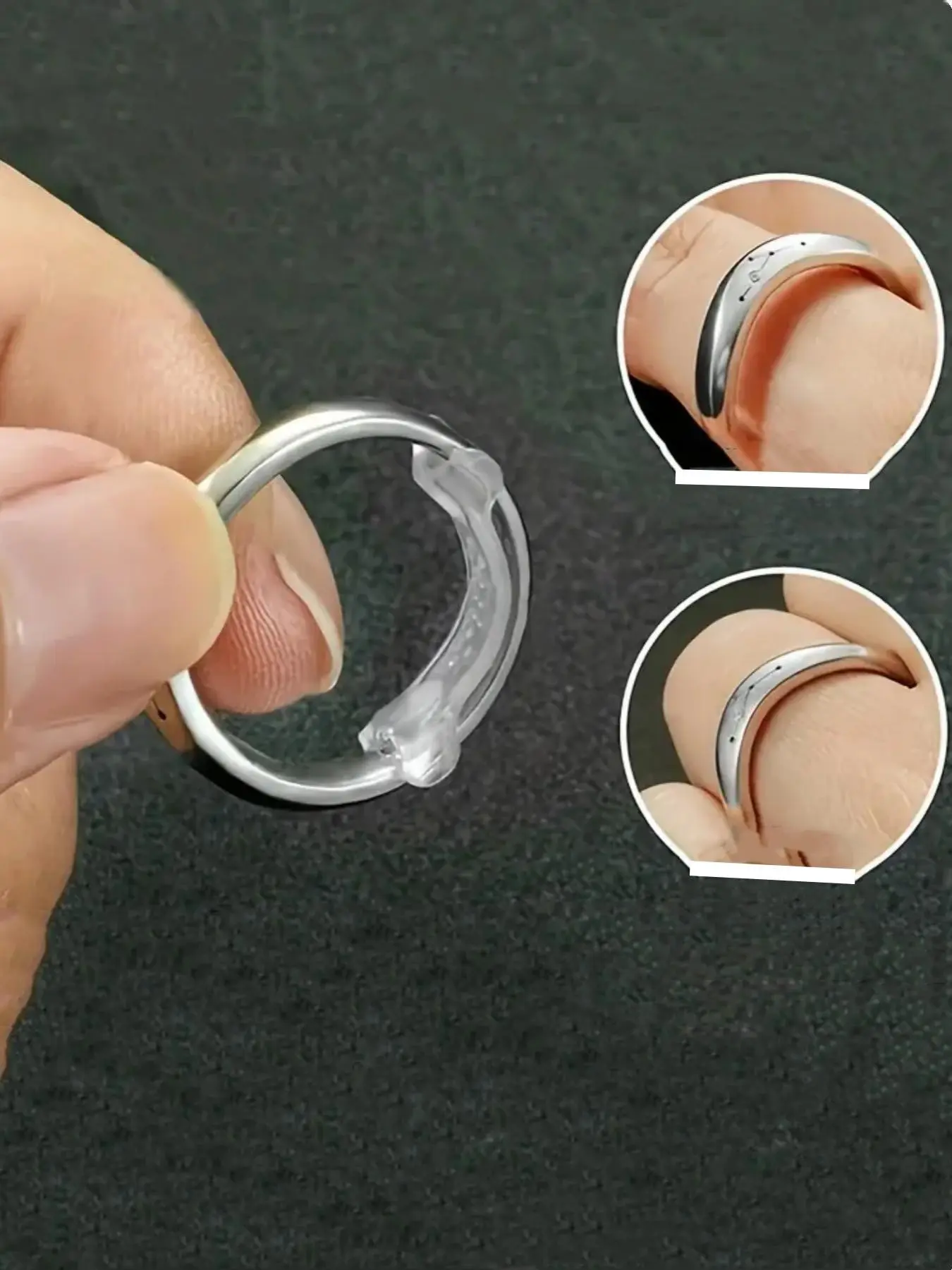 10 pieces of plastic ring size adjustment pads, Invisible Adjustable ring size adjuster, suitable for loose rings, Convenience, ring accessories, ring adjustment pads, ring size adjuster