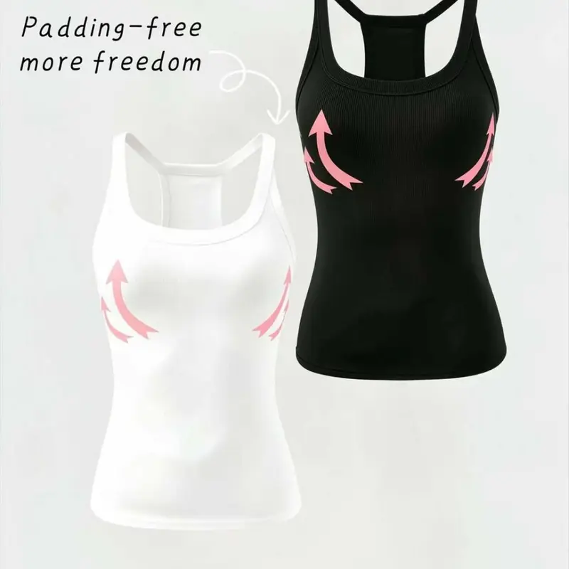 2-Pack Women's Sleeveless Workout Tank Tops, Workout Clothing, Crossback Vest, Sporty Vest, Soft Elastic Fabric, Ideal for Casual Hiking Running Fitness, Breathable Activewear, Soft Stretchy Activewear, Daily Wear Sportswear