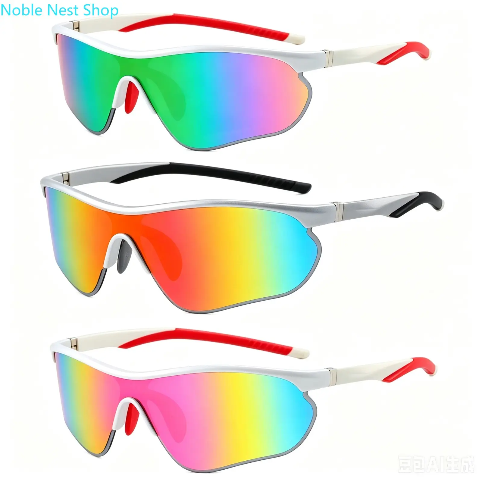 3 Pack Outdoor Sports Sunglasses for Women, Cycling Mountaineering Running Sun Protection Windproof Protective Goggles Comfortable Wear