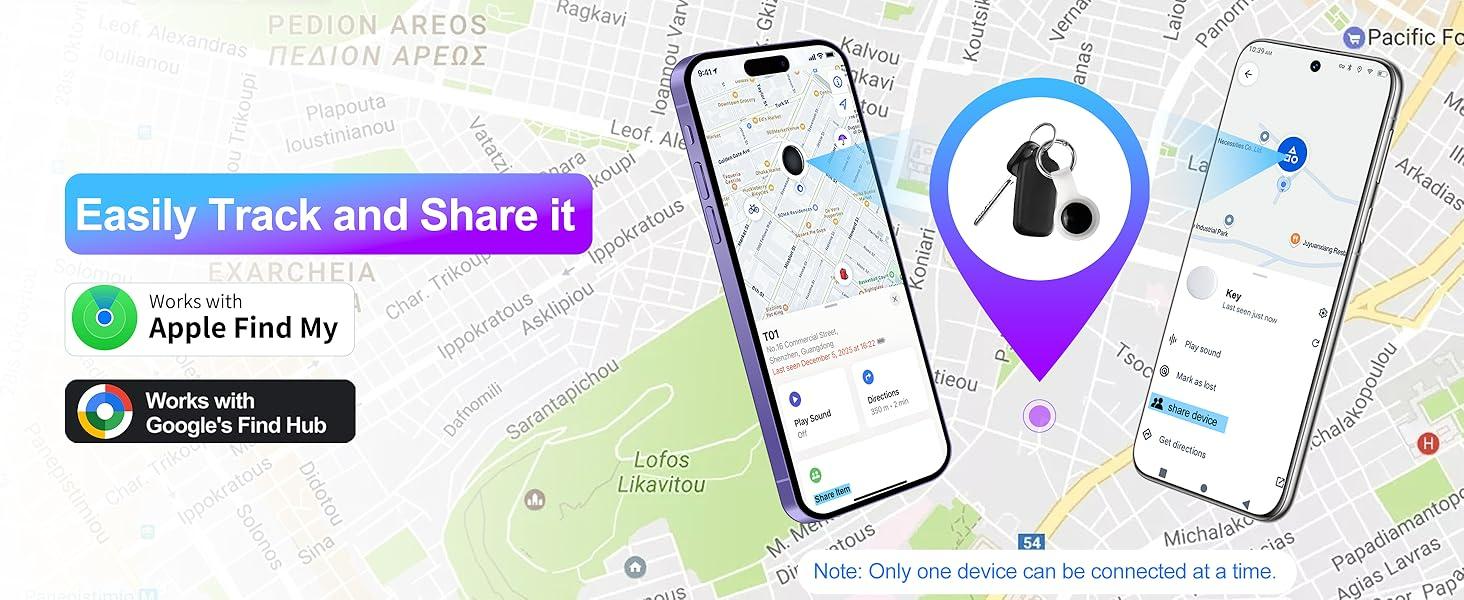 4-Pack Dual-System Air Tracker Tags, Ultra-Light Bluetooth Key Finder Locator Compatible with iOS & Android Find My Services, for Wallet, Luggage