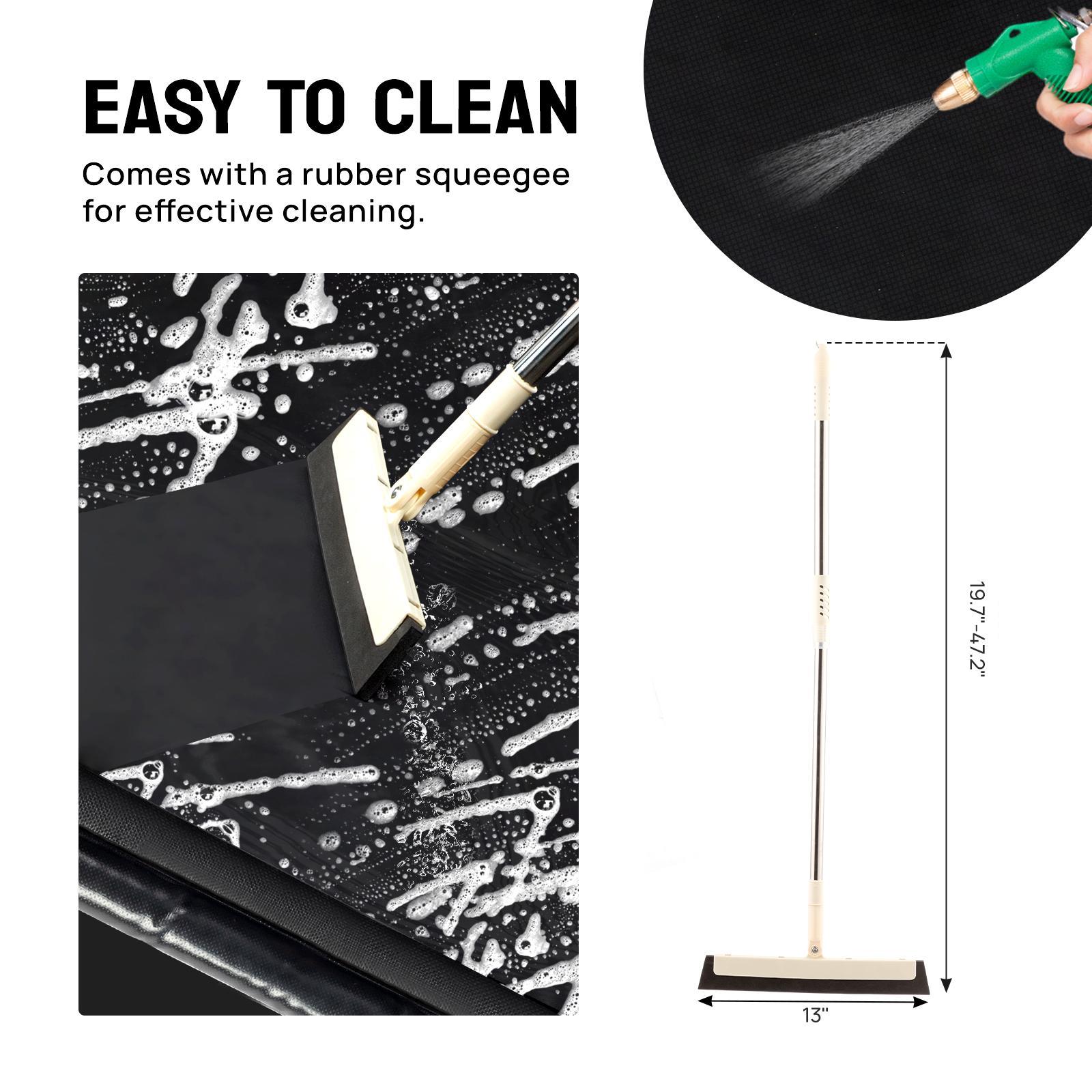 Karlhome 7.5 x 17FT Garage Floor Mat, Thickened Coin Plate PVC Garage Mats Flooring Roll for Under Car, Garage Car Parking Mats for Compact SUVS, Sports Car