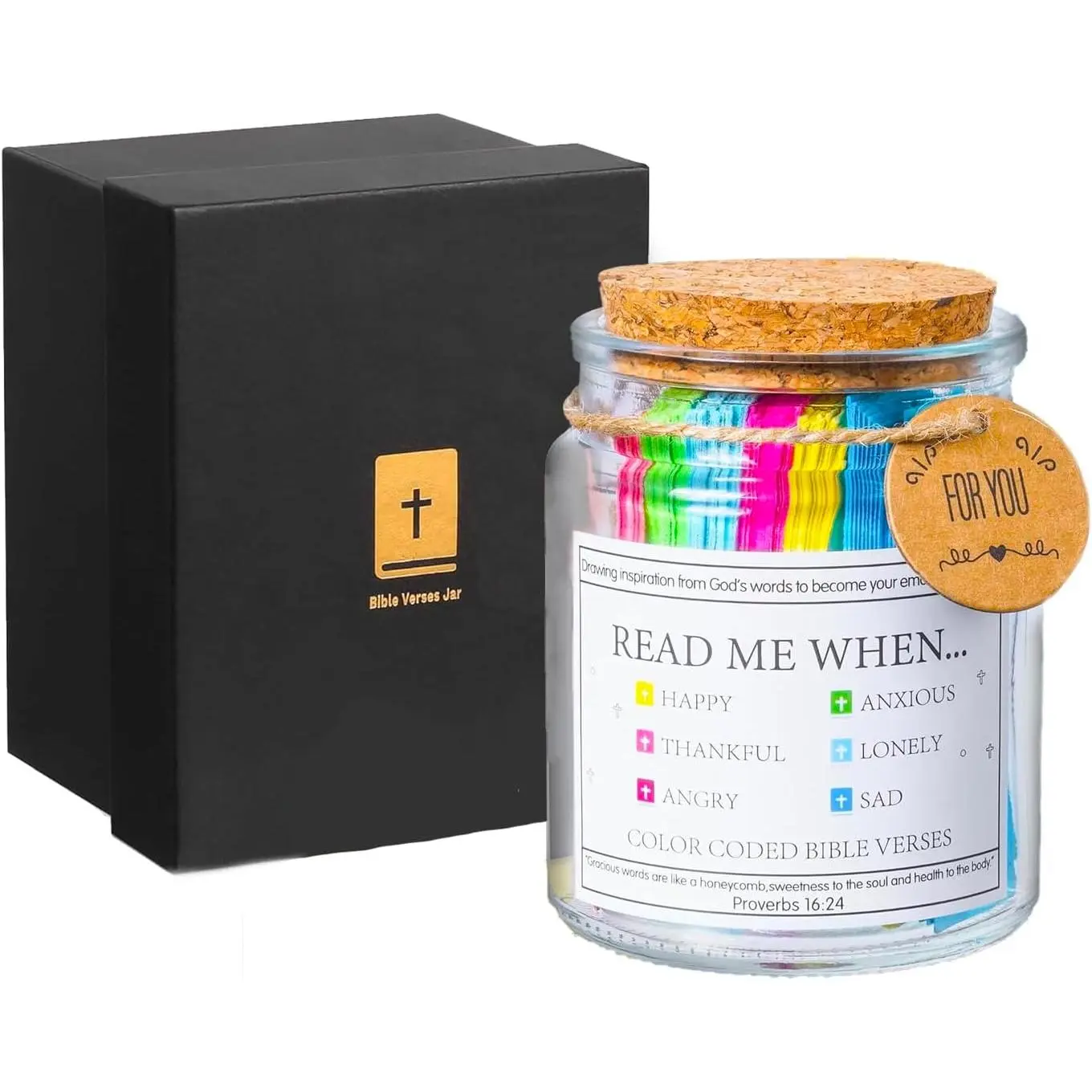 Verse Jar, Read Me When for Daily Encouragement- Easter Basket Stuffers, Christian, Women's Day,Easter, Birthday Gifts for Women; Teacher Appreciation , Graduations Gifts For Her