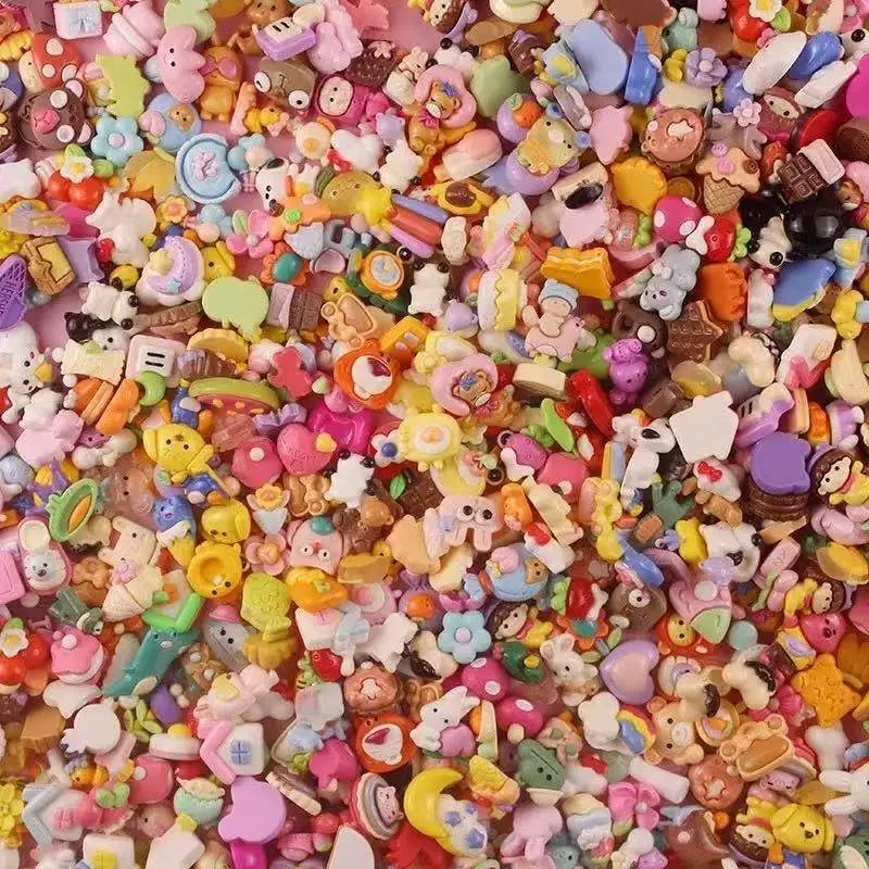 Mixed Cartoon Mini Resin Charms, Multiple Styles of Cute Trinkets