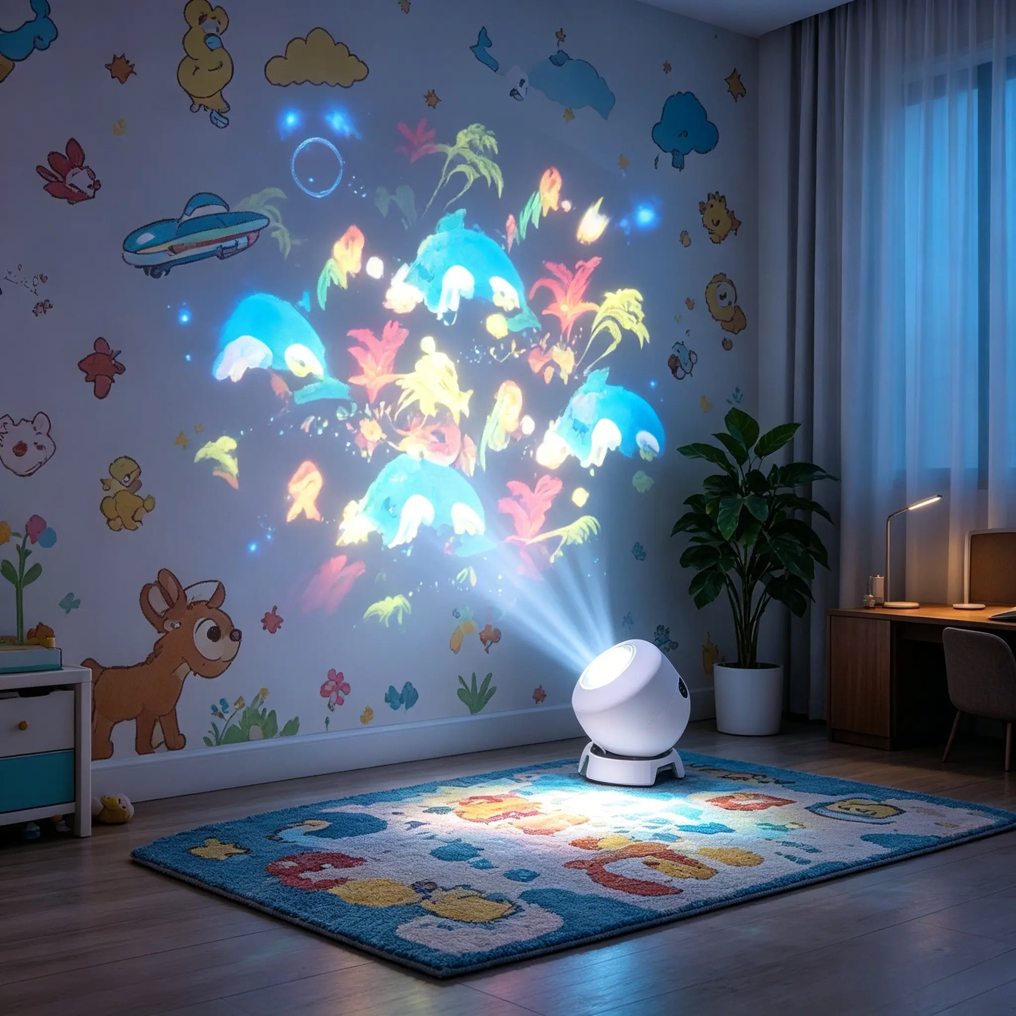 Starry Night Galaxy Projector Lamp, RGB LED 360° Rotating Sleep Aid Night Light for Kids Bedroom, Car Party Home Decor Gift