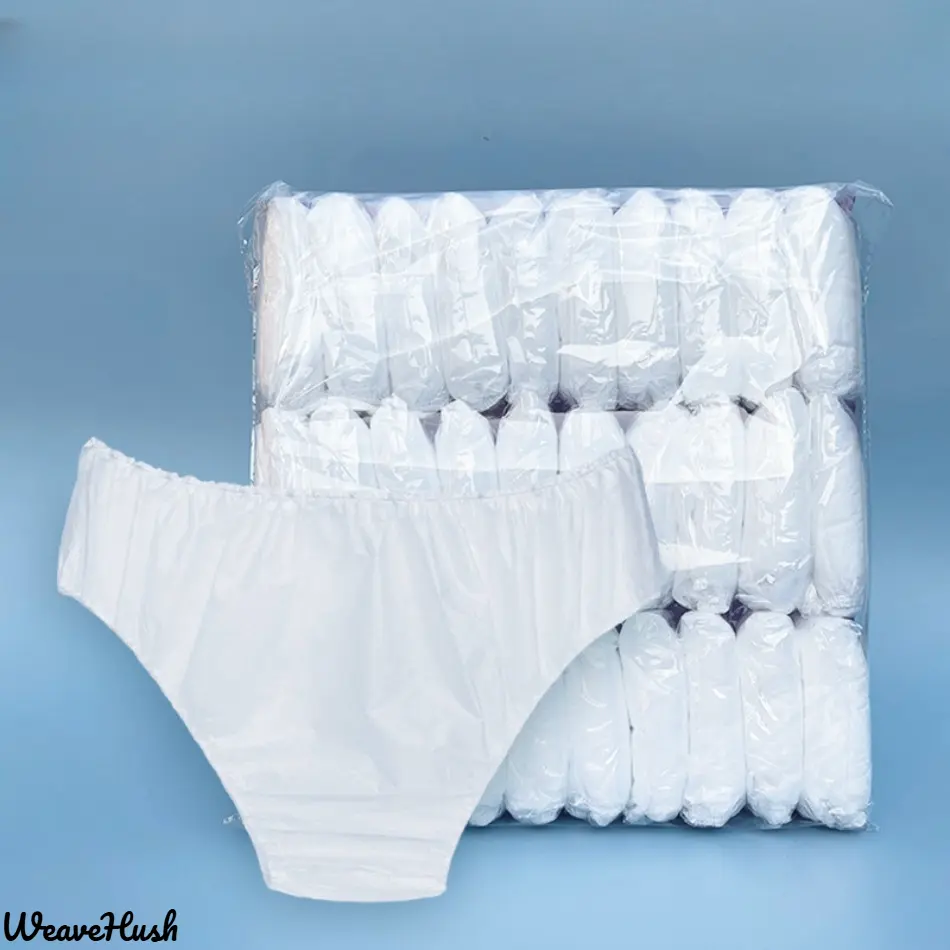 30 Pack Individually Wrapped Unisex Disposable Underwear, Breathable Non-Woven Disposable Briefs for Men & Women, Portable One-Time Use Essentials for Travel, Camping, Spa, Hospital and Daily Emergency Use