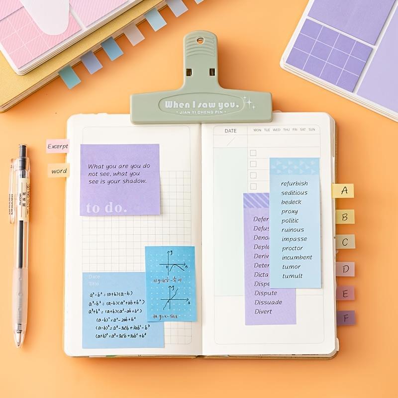 Notebook Combination, 1 Count Convenience Notes, Including 60 Sheets Sticky Notes, Index Tabs, Notebook, School Office Supplies, Stickers, Removable Dividers Tabs