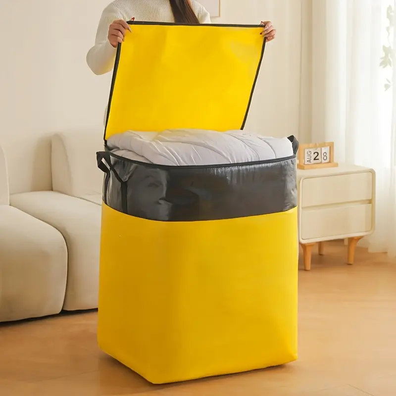 1/2/4Pcs Extra Large Foldable Moving Storage Bag Super Large Capacity Organizer Bin Multifunctional Storage Tote For Moving Travel Camping Home Arrangement Fit SUV Trunk Clothes Household Storage Helper Collapsible Storage Organizer
