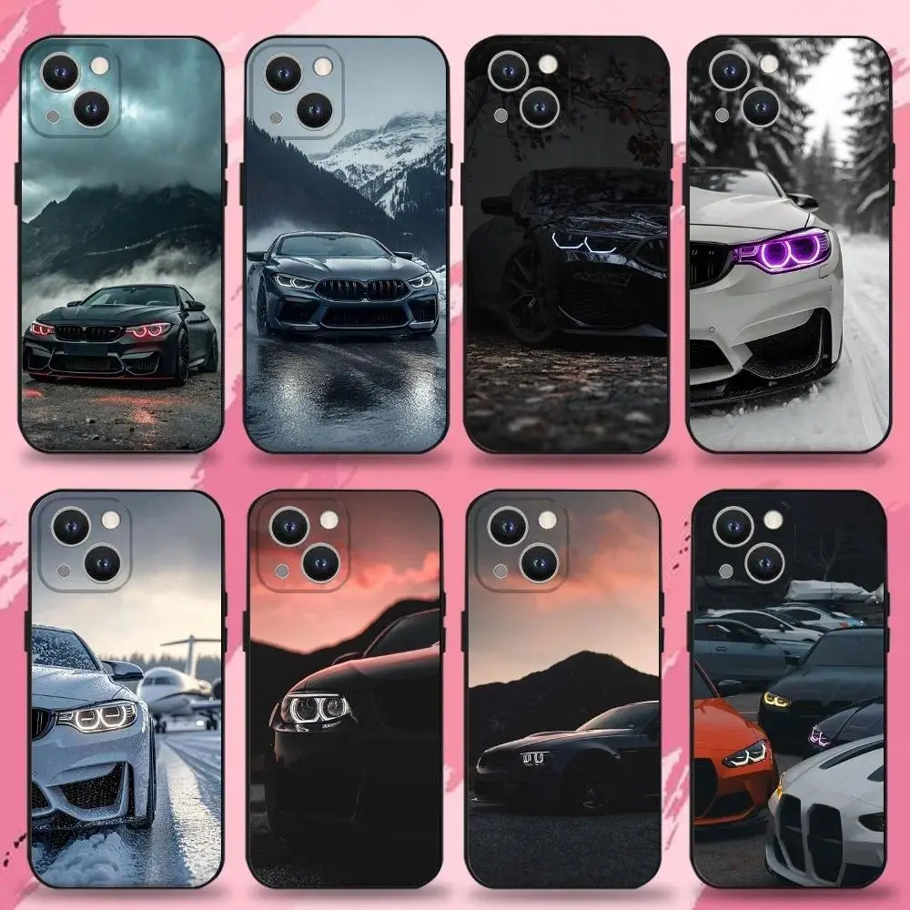 BMW Black White Logo Soft Silicone Black Smartphone Case - Shockproof Protection for iPhone 11-17 Pro Max/Plus, Samsung Galaxy S23-S25 Handheld Cellphone Devices