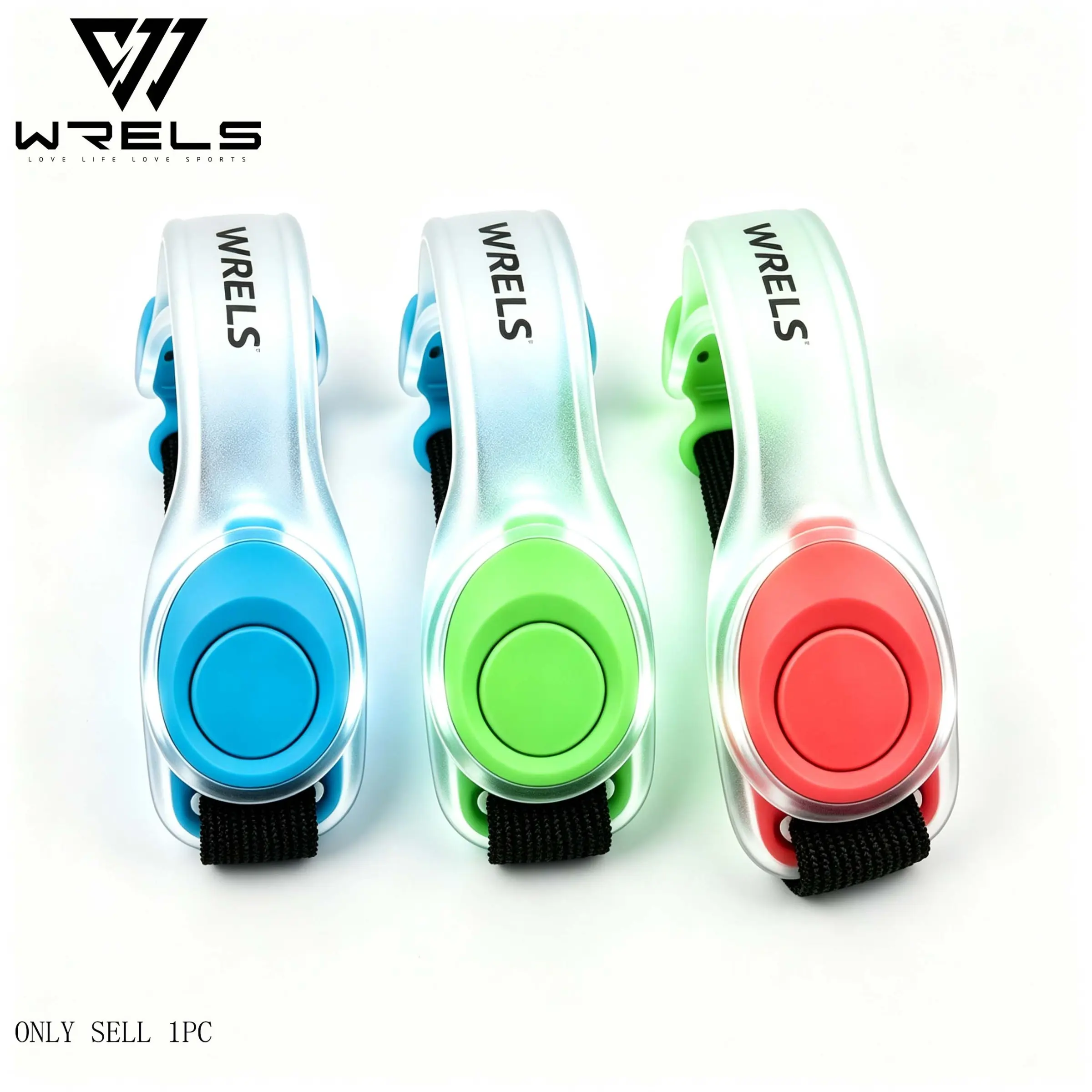 Night Running Glow Arm Light, Leg Strap Safety Running Light, Sports Band Cycling Safety Light, Single Piece, Bright & Visible