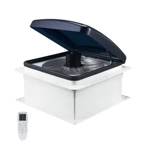 【DealsForYouDays】VEVOR RV Vent Fan, 14 inch RV Roof Vent Fan 12V, Powerful 10-Speed Reversible Fan with Remote Control, Built-in DC Motor, Power Top Lid, 12 inch Fan Blade, Fits 14x14 inch Roof Openings