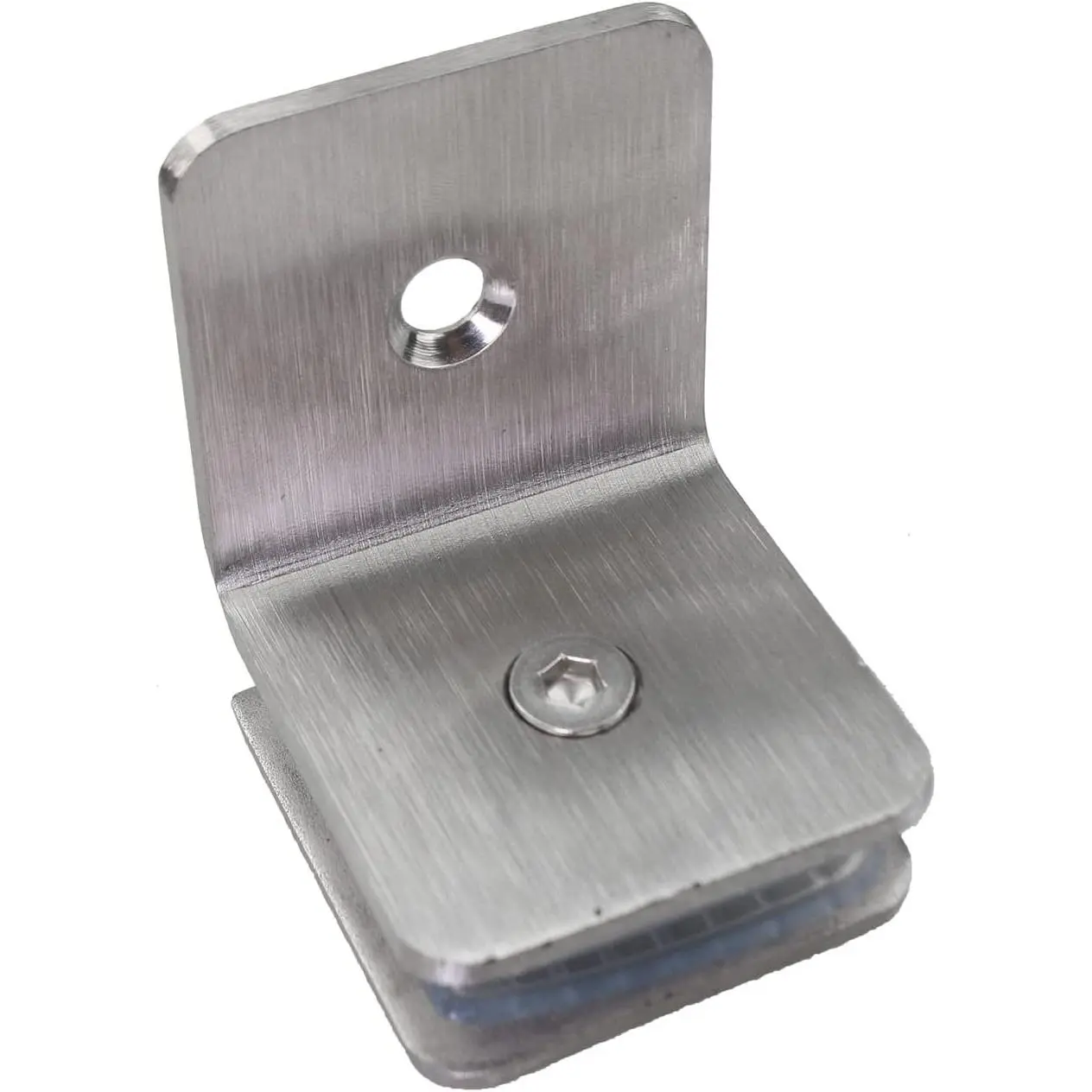 Shower Room Glass Partition Code, 90  Single Side 304 Stainless Steel Square Fixed Clamp Glass Door Brackets Support with A Thickness of 8-12mm