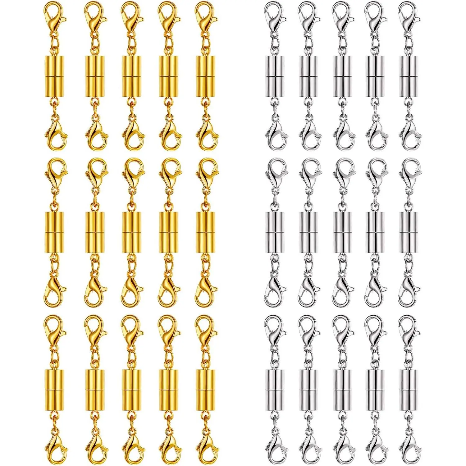 30 count  and  Necklace Clasps   Locking Clasps and Closures Bracelet Lobster Clasp Connector for DIY Necklace Bracelet  Crafts Making Supplies