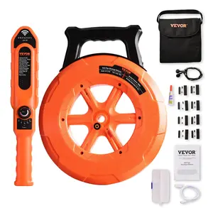 VEVOR Pipe Locators, 100ft/30m PVC Pipe Locators Underground, IP67 Waterproof Pipe Blockage Detector with Adjustable Sensitivity, Sewer Wall Scanner Plumbing Tool for PVC Plastic Metal Water Pipes