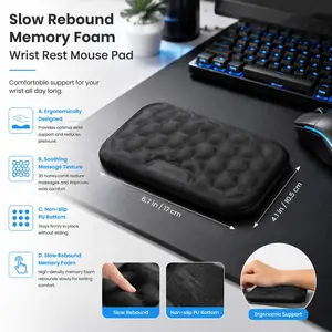 Ergonomic Memory Foam Wrist Rest Mouse Pad, Comfort Support for Office Home Gaming, Washable Durable Gel Cushion, 3 Sizes for Keyboard Mouse Use, Relieve Fatigue Boost Productivity, Portable Desk Essential.