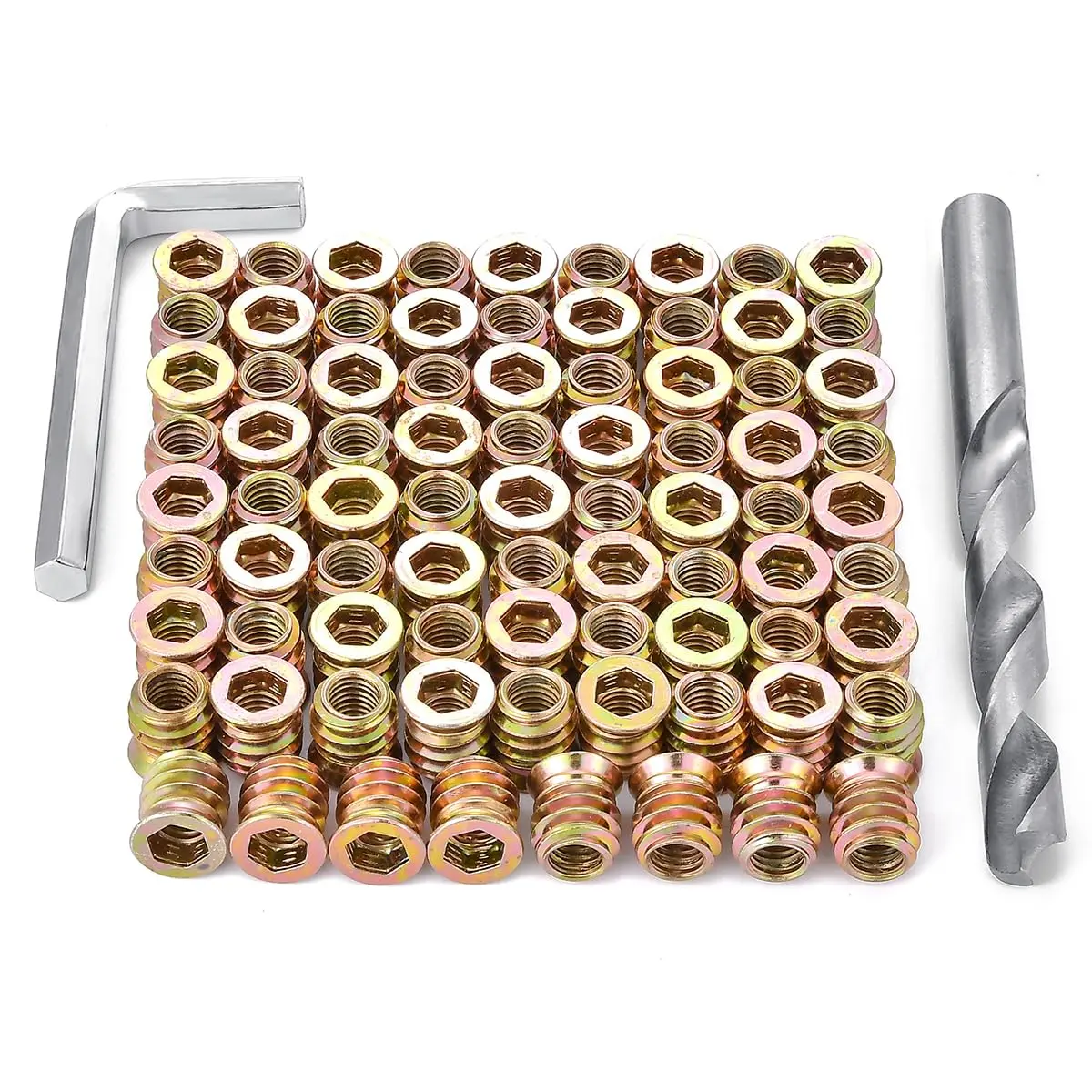 50 count 5/16"-18x15mm Threaded Inserts for  for Furniture Reinforcement | 5/16-18 Threaded Inserts for  Inserts  Insert Nut  for Crafting & Wooden Furniture Reinforcement