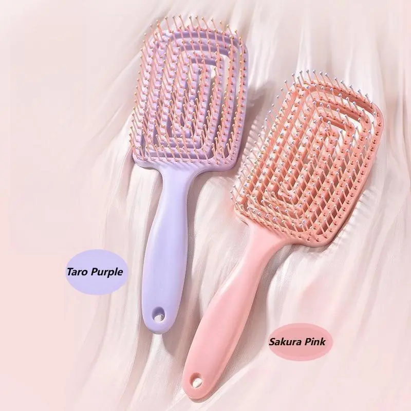 2-in-1 Multifunctional Hair Comb, Portable Detangling & Scalp Massage Brush, Smooth Styling Tool for Daily Hair Care