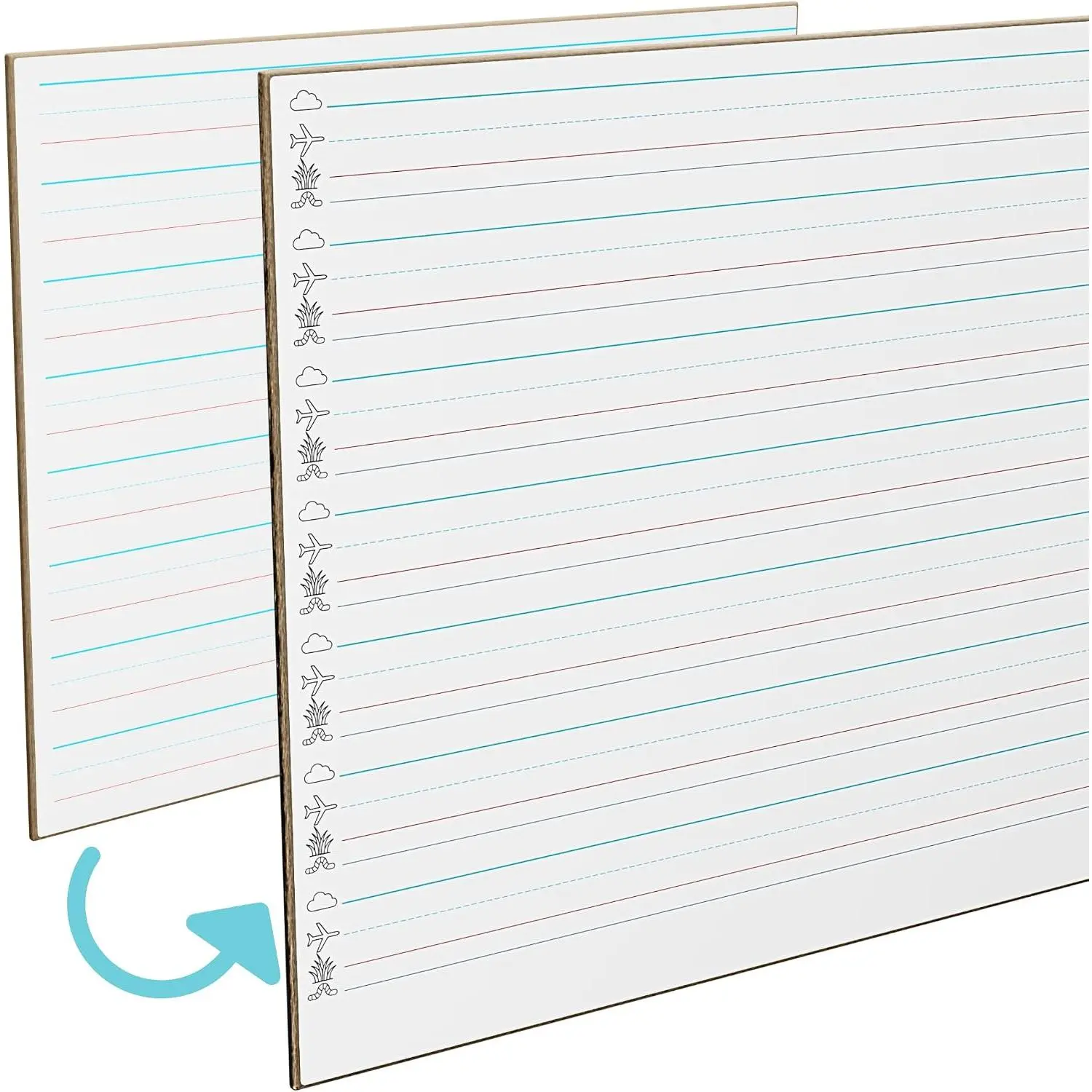Double Sided Whiteboard Lined Dry Erase Boards for  Ruled Writing Board  Handwriting Practice Small White Boards Dry Erase Board 9x12 Dry Erase Board with Lines