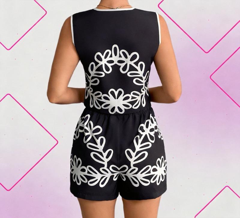 Vest & Shorts Set – Chic 2 Piece Summer Vacation Outfit