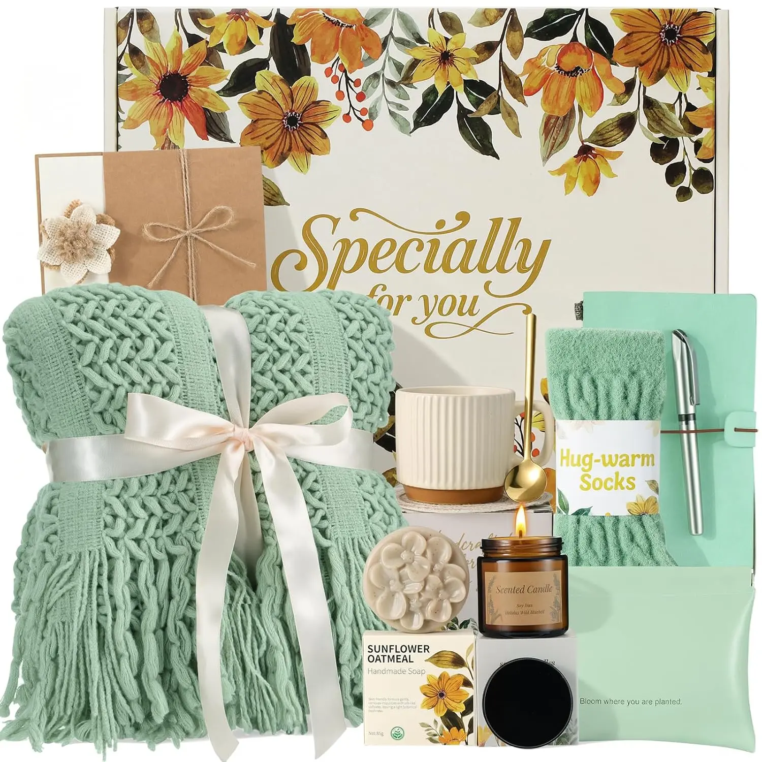 Get Well Gifts Box for Women Self Care  - Birthday Gifts for Women Mom , Get Well Soon  Baskets for Women Care Package, Thinking of You Thank You Appreciation Gifts for Her Teacher