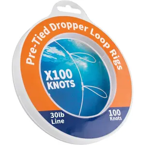 20lb-70lb 100knots Pre-Tied Dropper Loop Fishing , 18" Spacing, 5.5" Loop Size, Ideal for Saltwater & Freshwater Fishing