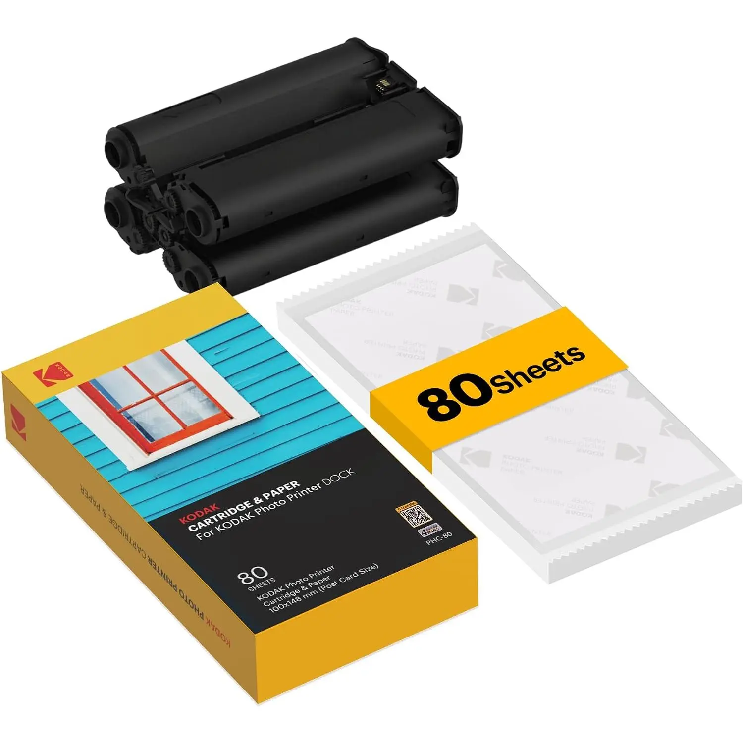 Dock 4x6" Cartridge Refill, 80 Sheets, Dock Plus & Dock Era