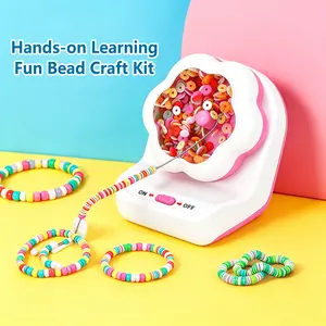 Automatic Bead Stringer, Dual-Use Electric Bowl Rotator, DIY Seed Bead Making Tool, Creative Bracelet Weaving Kit, Girl's Gift Set, DIY Beads